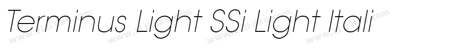 Terminus Light SSi Light Italic字体转换